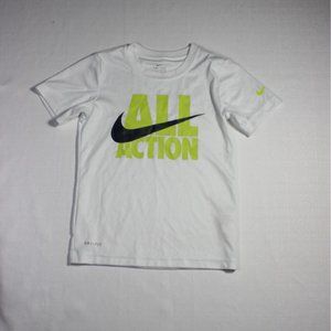 Nike White Short Sleeve Crew Neck Pullover Basic‎ T Shirt Size Large